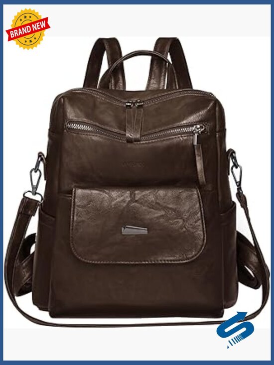 Synthetic Leather Fashion Backpack Purse for Women Travel Daypack